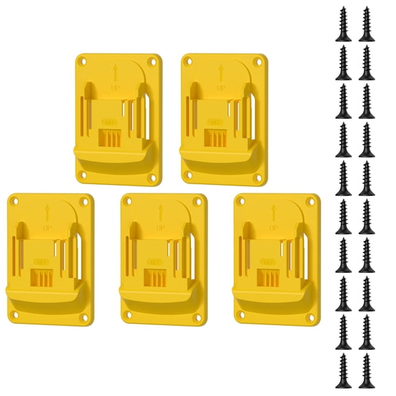 COOLHOOD 5PCS Tool Wall Mount Brackets For 18V Cordless Drills Space Efficient Storage ABS Materials Quick Setups Design
