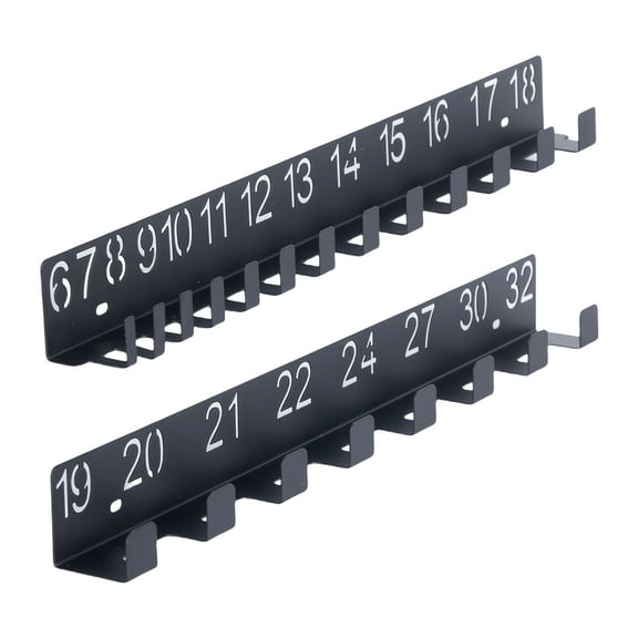 COOLHOOD Wall Mounted Wrench Rack Heavy Duty Iron Hanging Tool Organizers Holder For Garage Workshop Kitchen Storage 6-18/19-32