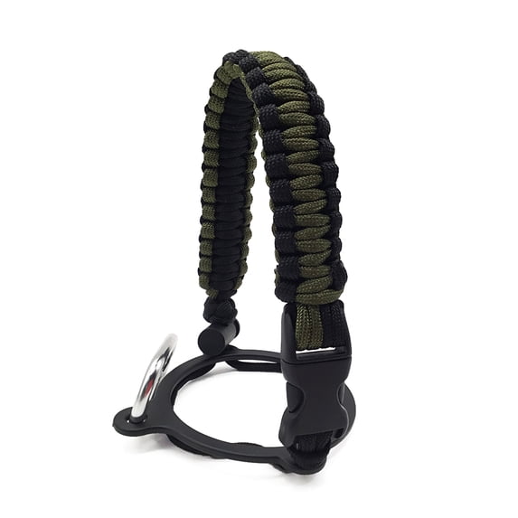 COOLHOOD Water Bottle Strap Paracord Handle with Cord, Paracord Handle Carabiner Water Bottle Handle Strap for Outdoor