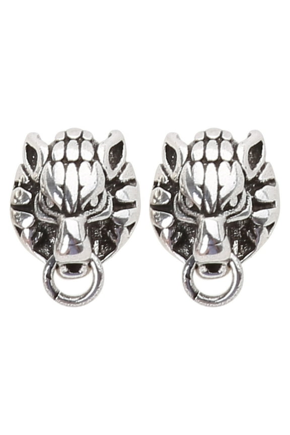 Wolf Head Earrings for Women Men Animal Ear Studs Wolf Head Earrings Cartilage Earrings Earrings