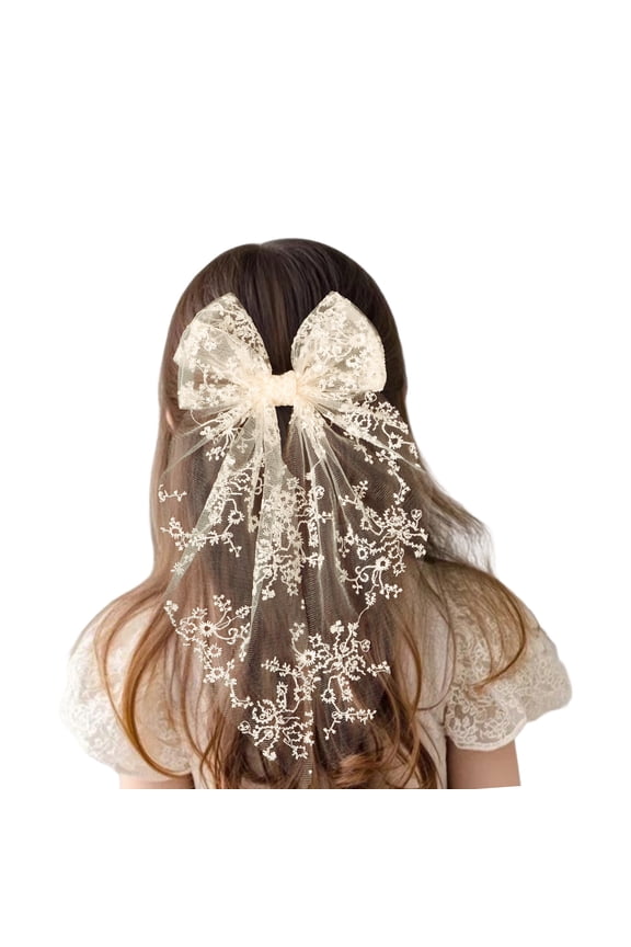 Women Hair Bow Barrette Hair Clip 2000s Trend Side Clip Fashionable Sweet Bowknot Photo Props