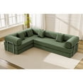 thumbnail image 1 of COOLHUT 78.7" W Combination Sofa, High Rebound Density Sponge Sofa Couch, Three Forms Floor Couch Three Seats Sofa Bed for Living Room, Bedroom, Oliver Green, 1 of 13