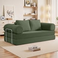 thumbnail image 1 of COOLHUT 78.7" W Combination Sofa, High Rebound Density Sponge Floor Sofa Couch with Two Big Pillows, Six Forms Floor Sofa Three Seats Sofa Bed for Living Room, Bedroom, Oliver Green, 1 of 12