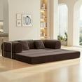 thumbnail image 1 of COOLHUT 78.7" W Combination Sofa, High Rebound Density Sponge Sofa Couch, Two Forms Floor Couch Three Seats Sofa Bed for Living Room, Bedroom, Coffee, 1 of 13