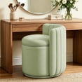 thumbnail image 1 of COOLHUT Vanity Chair, Upholstered Vanity Stool with Storage, Velvet Swivel Accent Chair, No Assembly Small Accent Stool, Makeup Chair for Bedroom, Living Room and Dressing Area, Green, 1 of 13