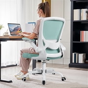 COOLHUT Office Chair, Ergonomic Office Chair, Comfort Home Office Task Chair, Lumbar Support Computer Chair with Flip-up Arms and Adjustable Height, 350LBS, Lig