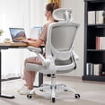 thumbnail image 1 of COOLHUT Office Chair Ergonomic Desk Chair, High Back Office Chair with Headrest, Big and Tall Comfy Home Office Desk Chair Lumbar Support Breathable Mesh Office Chair, Light Gray, 1 of 13