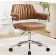 thumbnail image 1 of COOLHUT Modern Swivel Office Desk Chair Set Of 2, Velvet Leather Chair with Back and Wheels, Height Adjustable Comfy Home Office Chair, Simple Assembly For Living Room, Bed Room, Green, 1 of 8