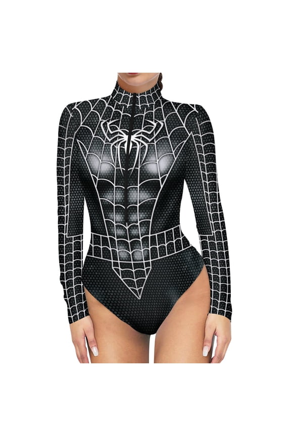 Women's Sexy Spider Costume Women's Cosplay Superhero Anime Jumpsuit Halloween Costume