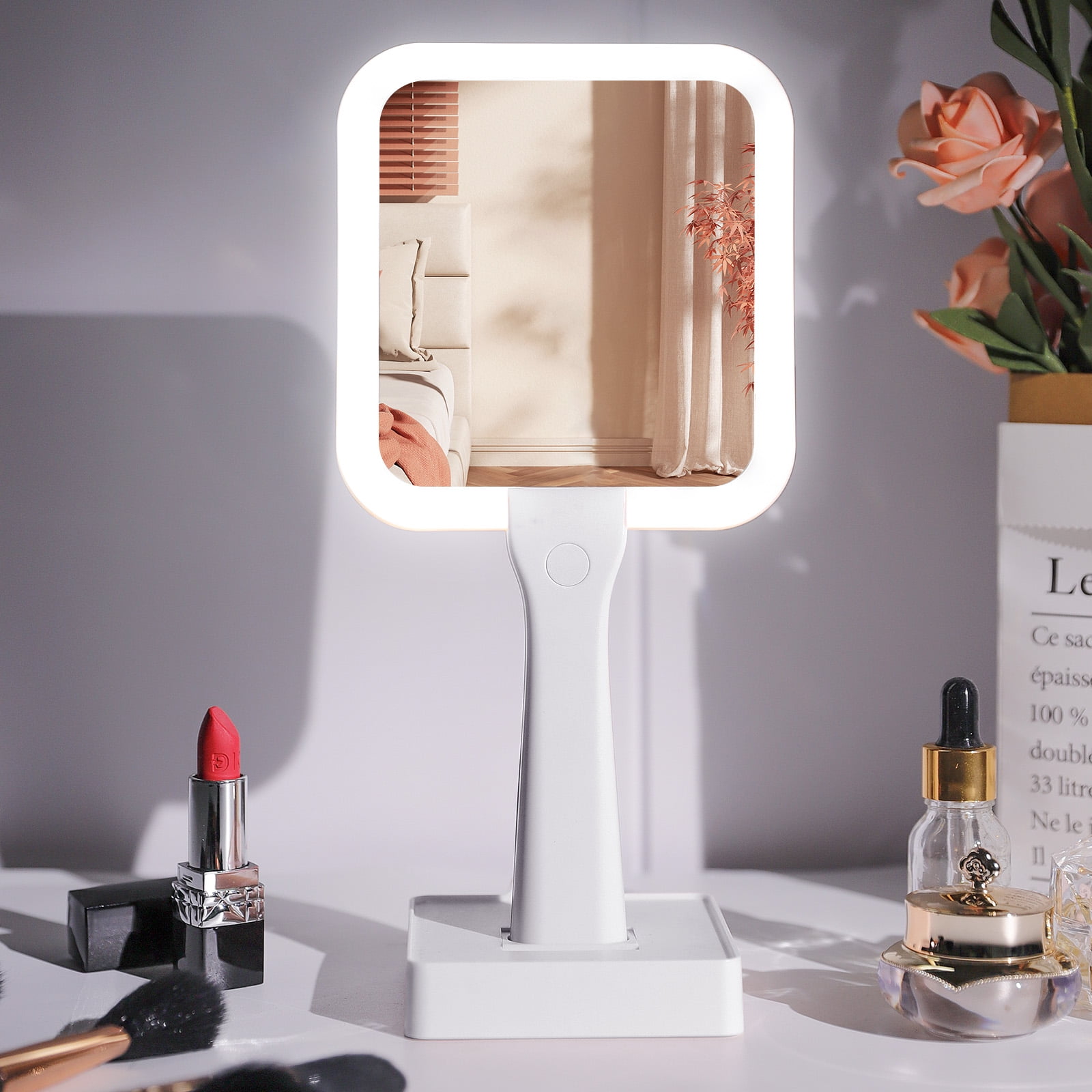 COOLJEEN Lighted Makeup Mirror DoubleSided Magnifying Mirror with