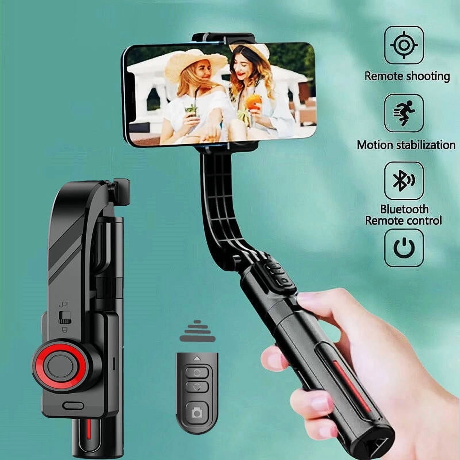 COOLJIER Portable Gimbal Smartphone Stabilizer With Extension Rod