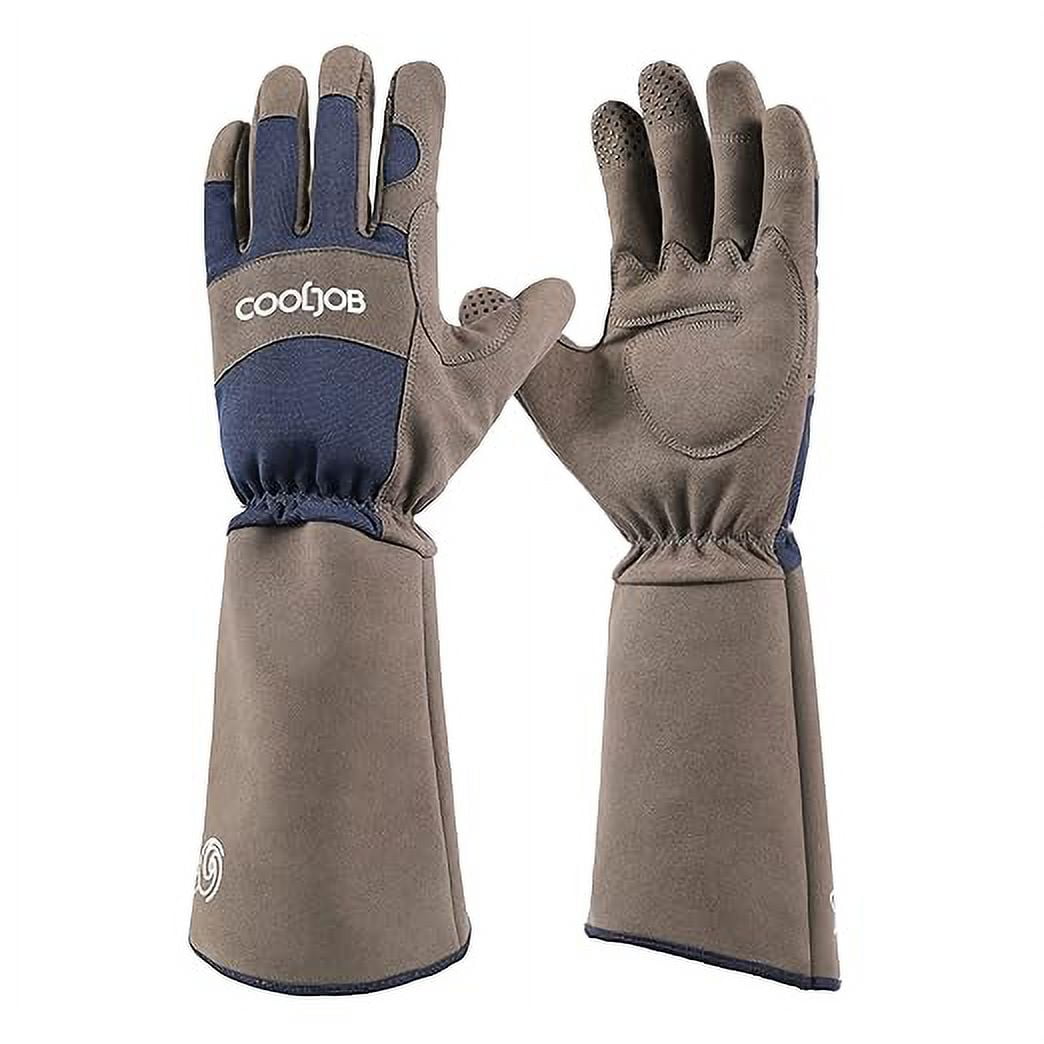 COOLJOB Rose Pruning Thorn Proof Gardening Gloves, Long Sleeve Puncture  Proof Gloves with Forearm Protection for Women and Men, Large Size, Navy &  Grey (1 Pair L) 