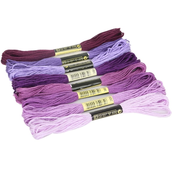 COOLL 8Pcs 7.5m Thread Cross Stitch Embroidery Cotton DIY Craft Sewing Skeins for Cross Stitch