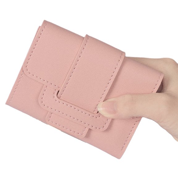 COOLL Fashion Women Solid Color Trifold Short Wallet Cash Card Holder Coin Purse Bag