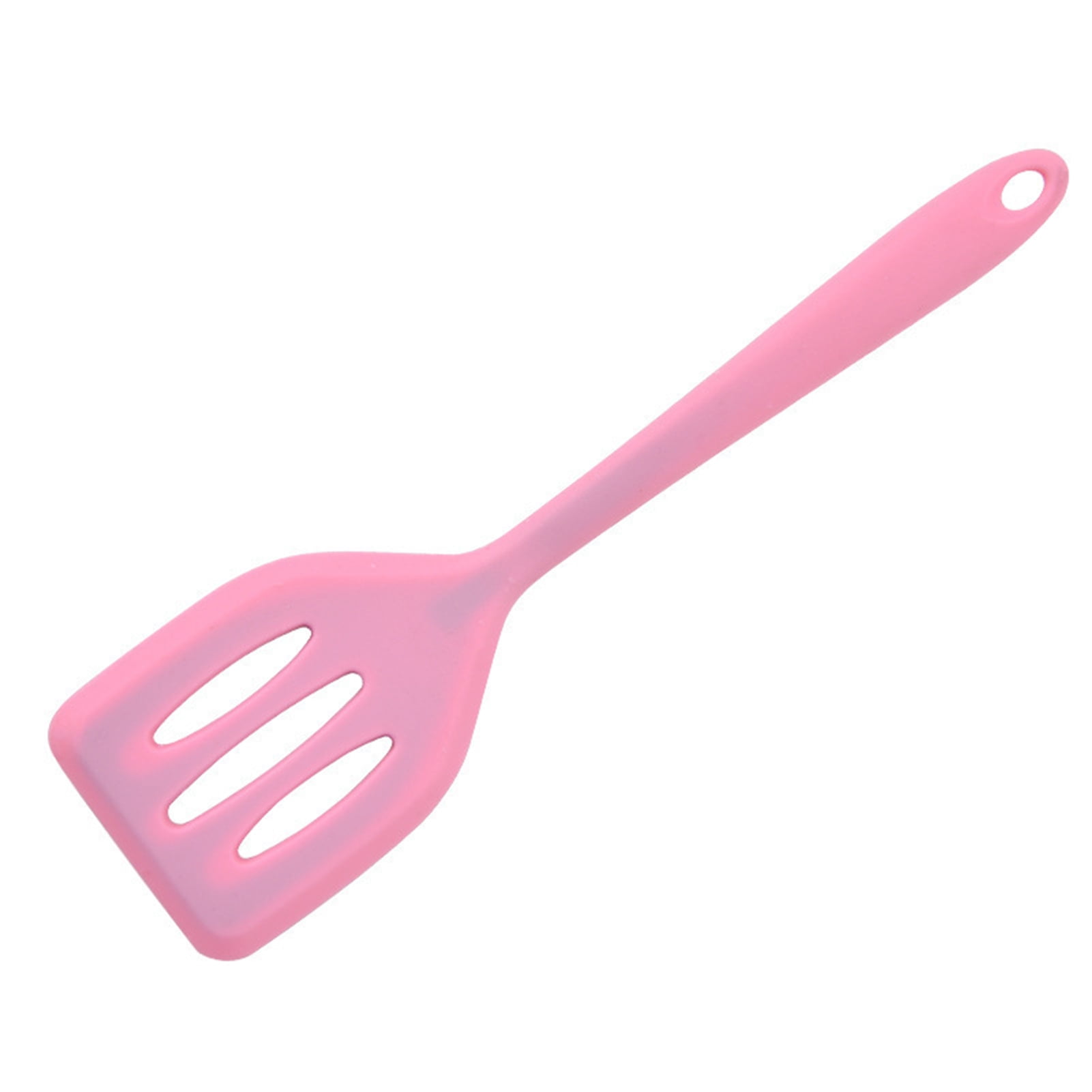 Pink Silicone Slotted Turner Spatula for Cooking