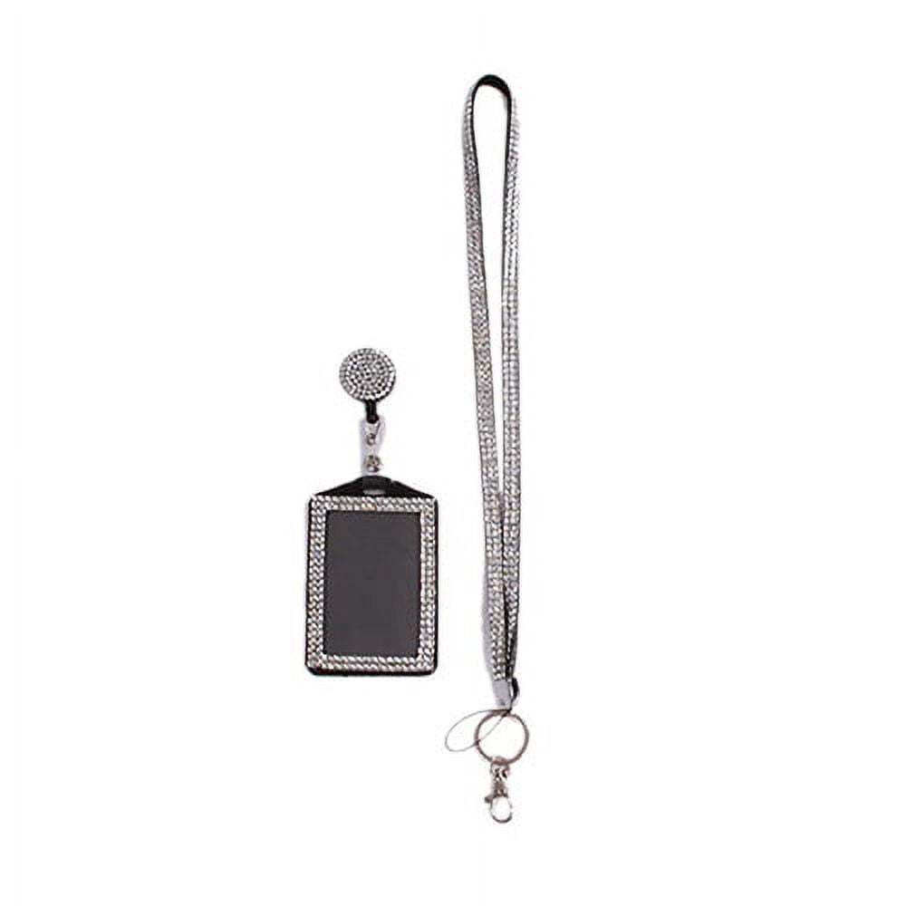 COOLL Rhinestone Neck Bling Lanyard Retractable ID Badge Reel Phone Key Holder