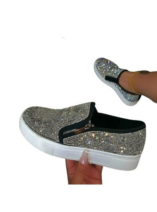 Rhinestone slip cheap on shoes