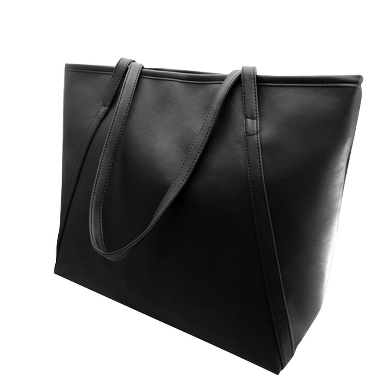 Faux leather tote with zipper sales