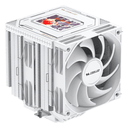 COOLLEO B60T LCD White Screen Display Air-Cooled Radiator , CPU Air cooler ,WHITE CPU heat sink i7 LGA1851 AM5 9800x3d