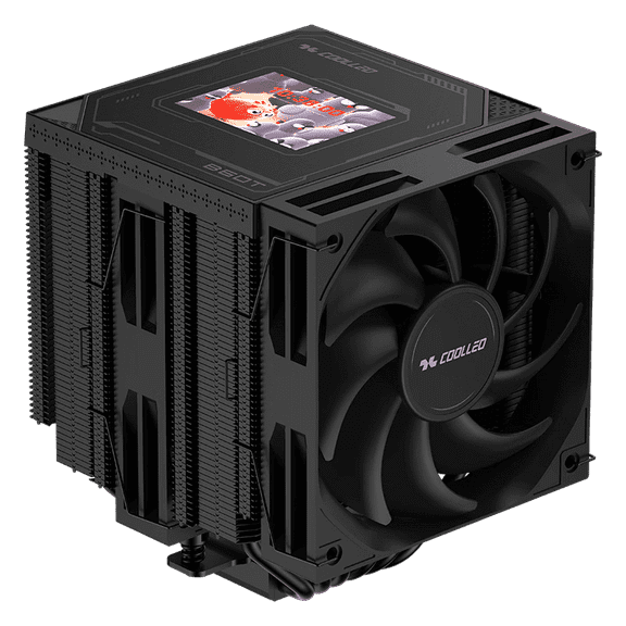 COOLLEO B60T LCD screen display air-cooled black CPU heat sink i7 LGA1851 AM5 9800x3d