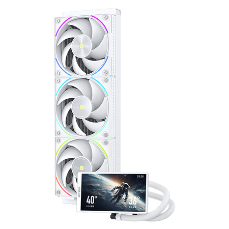COOLLEO BingZun Pro White All-in-one Water Cooling Radiator for Computer Case with Argb Fan