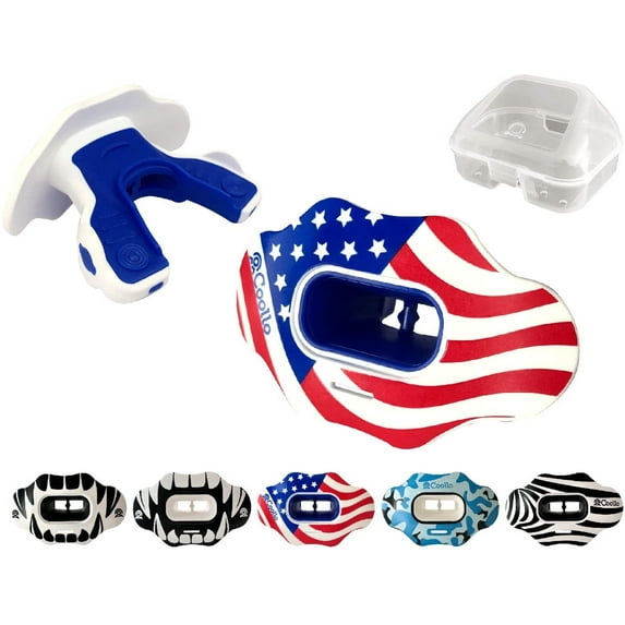 COOLLO Sports Lip Guard Mouthguard MAXX/ Might Football & High Impact Sports Lip Protector Adults & Youth (Strap Included)