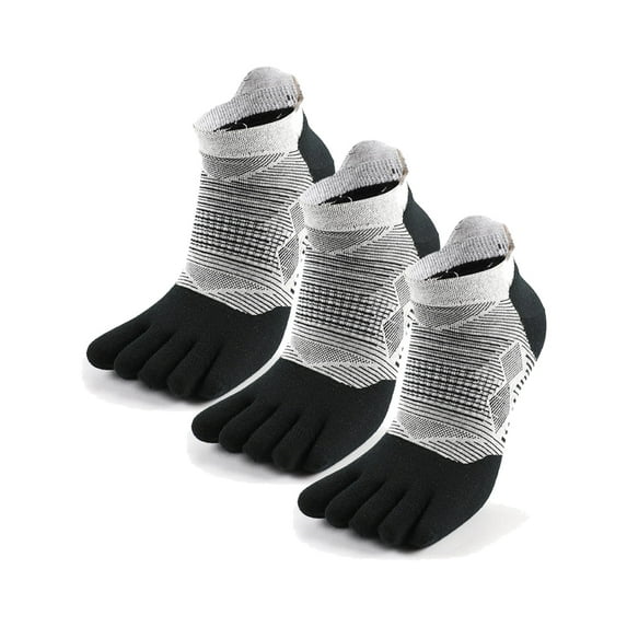 COOLMAX Unisex Toe Socks 3-Pack - Separated Toe Design for FiveFingers Shoes & Daily Wear