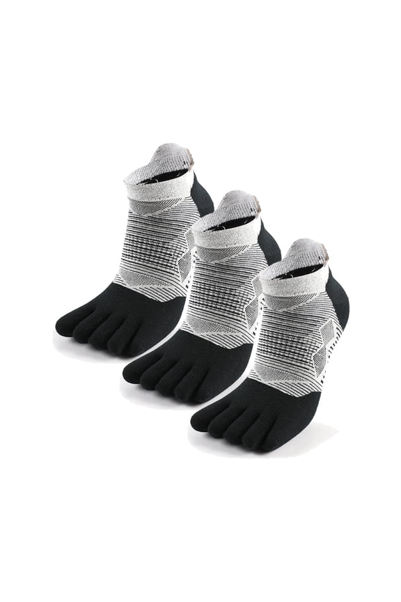 COOLMAX Unisex Toe Socks 3-Pack - Separated Toe Design for FiveFingers Shoes & Daily Wear