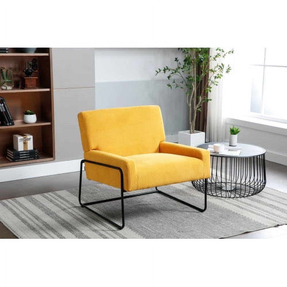 COOLMORE Accent Chair - Modern Industrial Slant Armchair with Metal ...