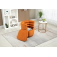 thumbnail image 1 of COOLMORE Velvet Swivel Barrel Chair - Comfy Round Accent Chair with Storage for Living Room, 360 Degree Swivel Barrel Club Chair, Leisure Arm Chair for Bedroom, Office/31.50" x 25.59" x 30.76",Orange, 1 of 1
