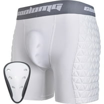 COOLOMG Men Adult Baseball Sliding Shorts with Athletic Cup Padded Slider Short for Softball Football Hockey