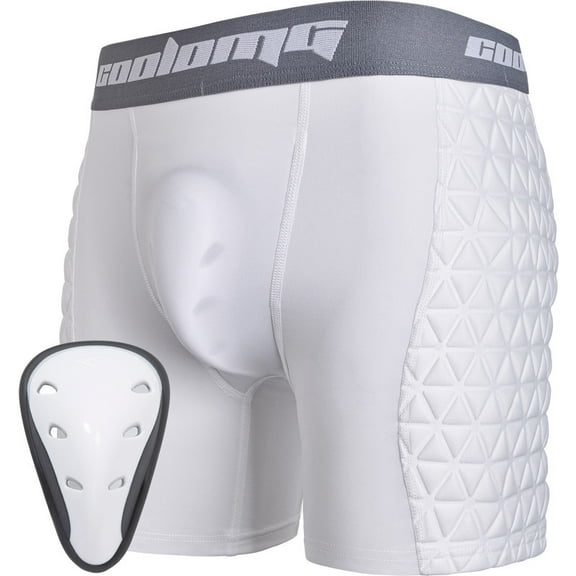 COOLOMG Men Adult Baseball Sliding Shorts with Athletic Cup Padded Slider Short for Softball Football Hockey
