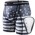 thumbnail image 1 of COOLOMG Mens Compression Shorts with Cup Athletic Sliding Underwear for Baseball Football MMA Lacrosse Field Hockey, 1 of 5