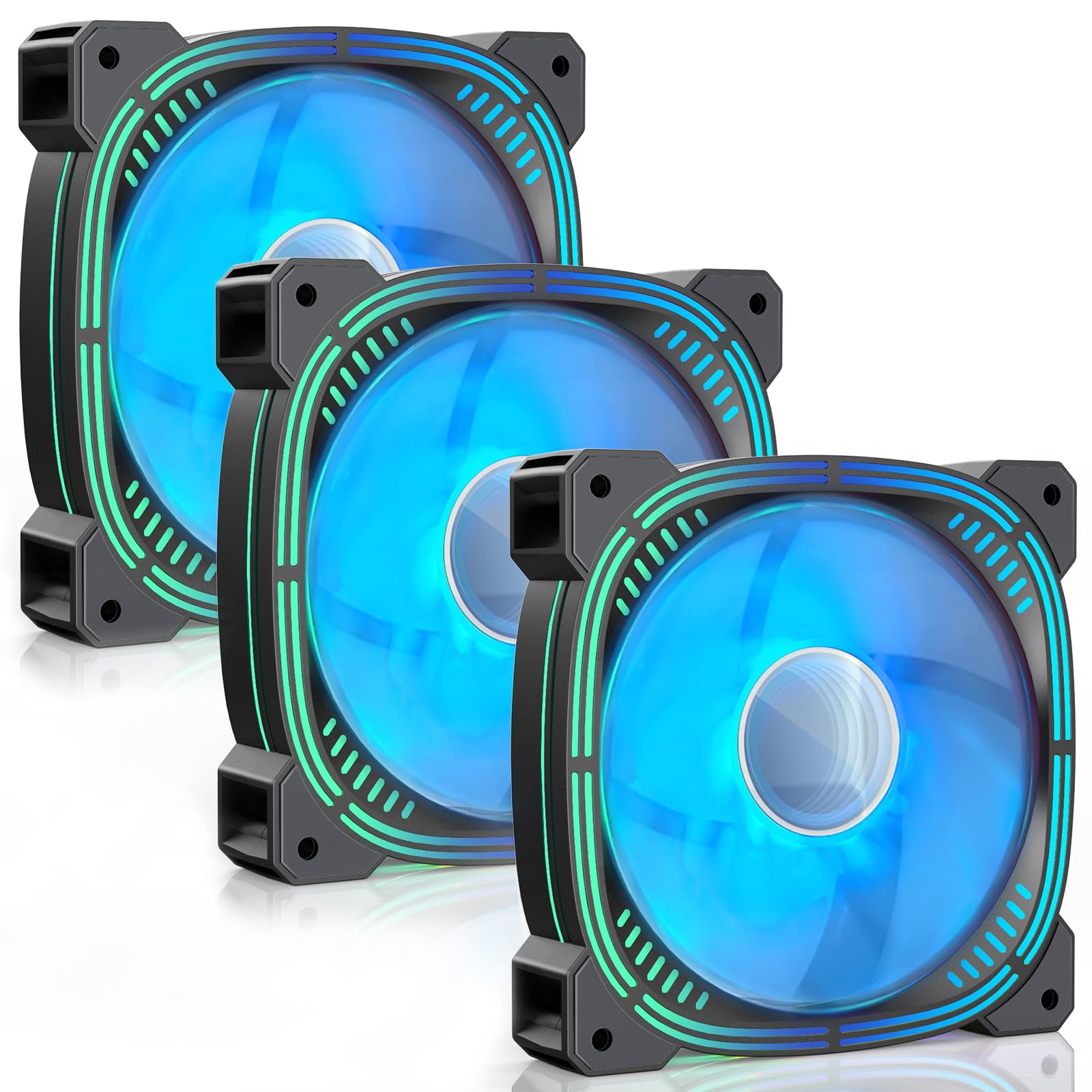 Fan Invinite Mirror COOLSONIC 3-Pack 120mm ARGB RRF12 PC Fans 2200RPM 75CFM,4pin PWM High ...