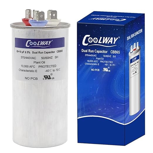 Condensatore Di Spunto Doppio Tondo 45+5 UF 440 VAC (confezione Da 2) Per Condizionatore E Pompa Di Calore