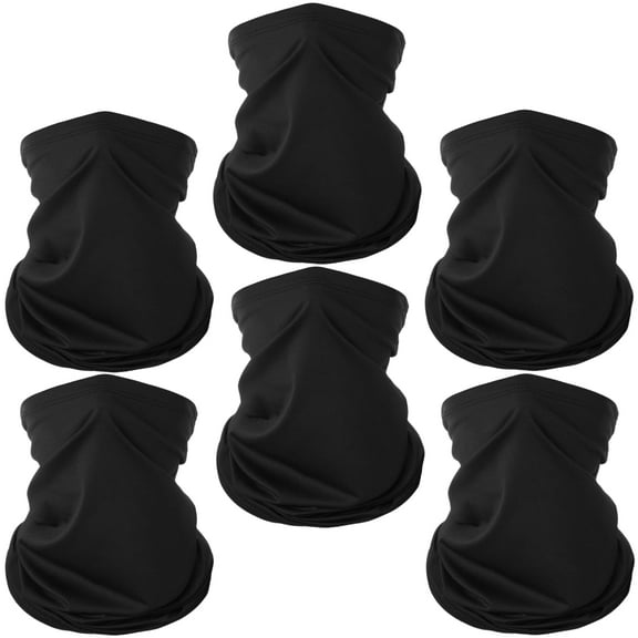 COOLZU 6 Pack Neck Gaiter Balaclava Bandana Gator Face Mask Scart Cover Breathable Sun Protection Headwear for Men Women
