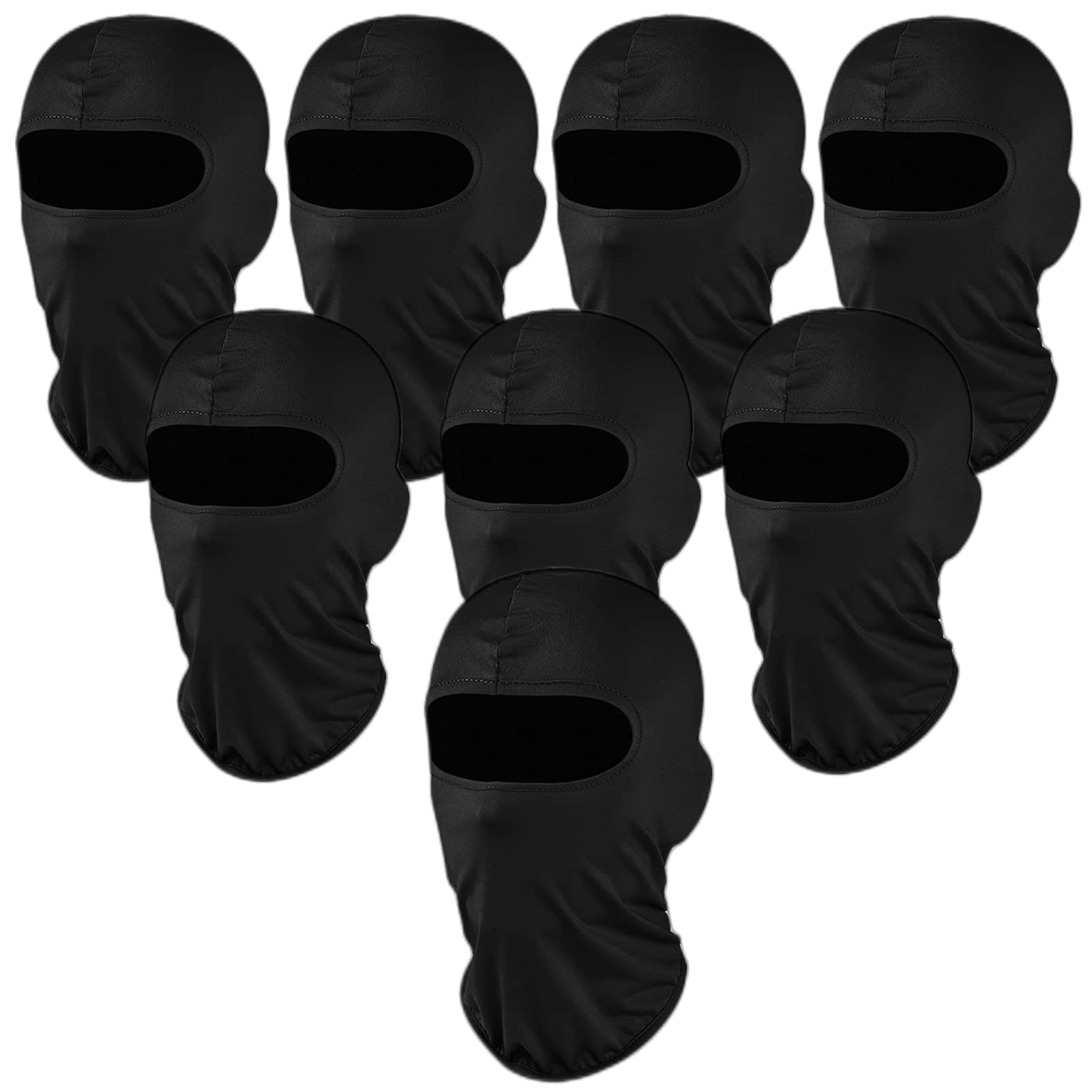 COOLZU Black 8 Pack Balaclava Face Ski Mask Full Face Cover Hood
