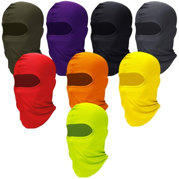 COOLZU Black 8 Pack Balaclava Face Ski Mask Full Face Cover Hood