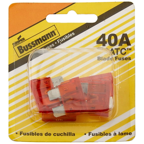 COOPER BUSSMANN BK/ATC-40 FUSE, BLADE, 40A, 32V, FAST ACTING (5 pieces)