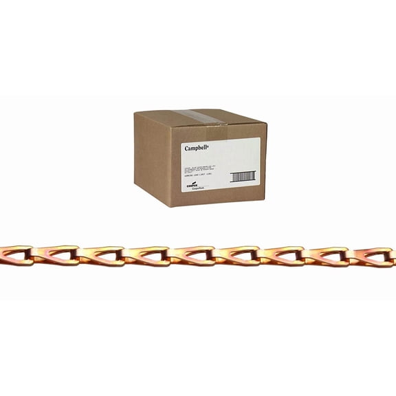 Campbell Sash Chain Light Duty Copper Chain - Low-Carbon Steel - Copper Glo Lifting Finish Residential Use, Standard Application