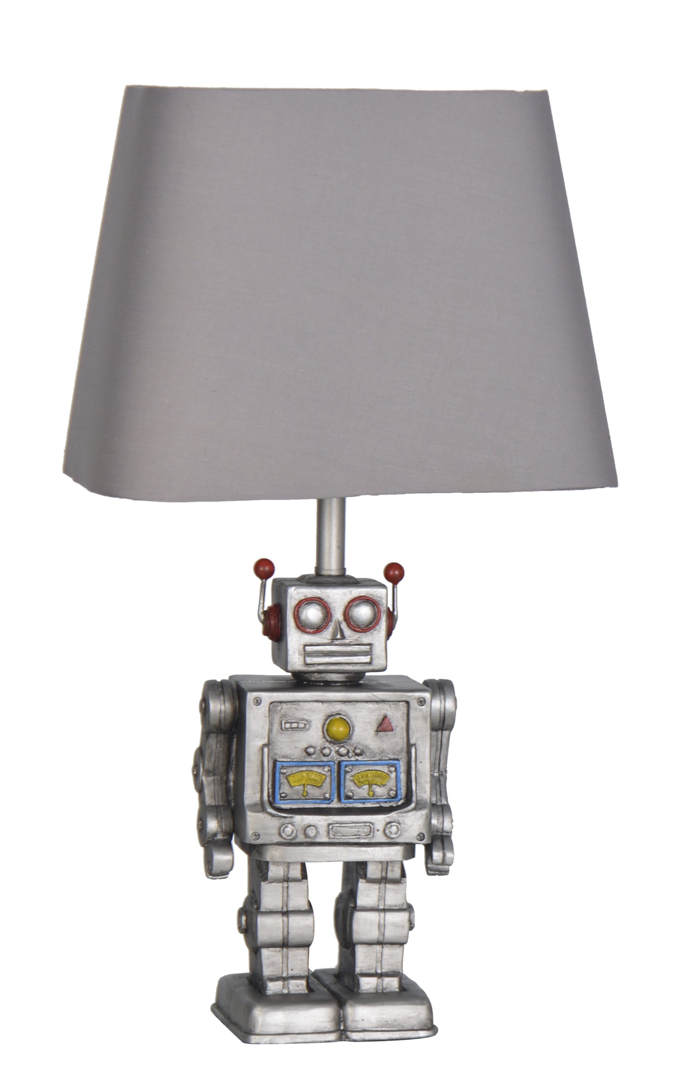 16.5" Antique Silver Table Lamp