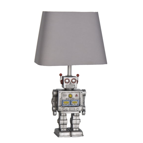 16.5" Antique Silver Table Lamp