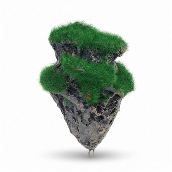 COOPHYA 1-Pack Floating Rock for Aquatic Plants, Green Resin, Natural Style Decoration for Aquarium and Pond