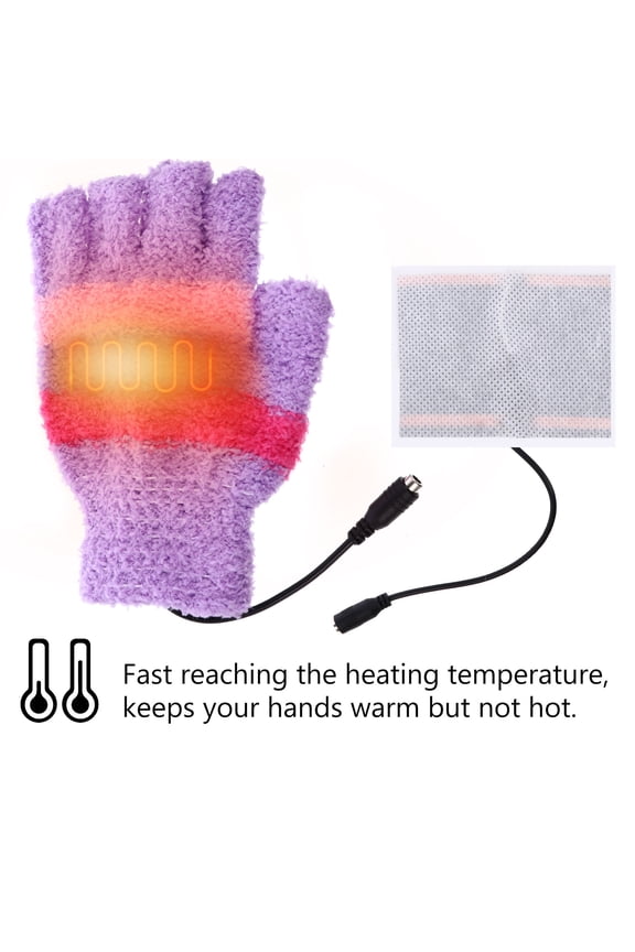 1 Pair Fingerless Gloves Winter Woolen Thermal for Computer Typing