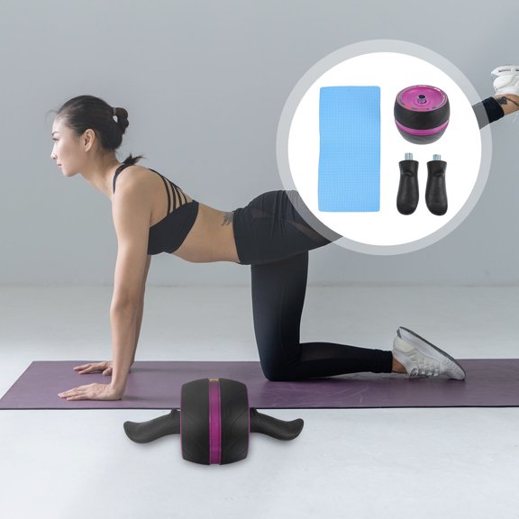 COOPHYA 1 Pc Multifunction Abdominal Wheel Roller For Fat Burning Purple ABS Exercise Wheel Gym