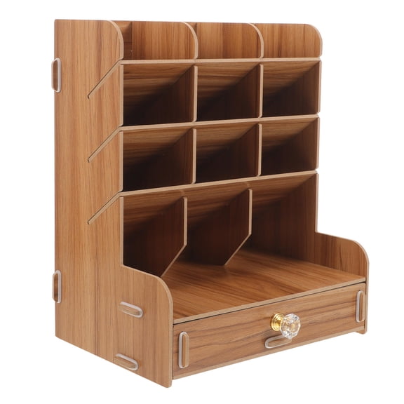COOPHYA Desktop Storage Rack Wood 1 Set 9.8X8.3X5.9In