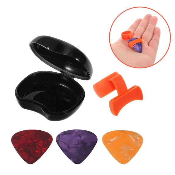 COOPHYA 1Sets Silicone Guitar Pick Holder with Ergonomic Design for Stable Strumming