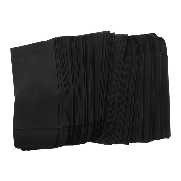 COOPHYA 100Pcs Black Paper Envelopes Small Plain Pouch for DIY Cards Invitations Wedding Favors