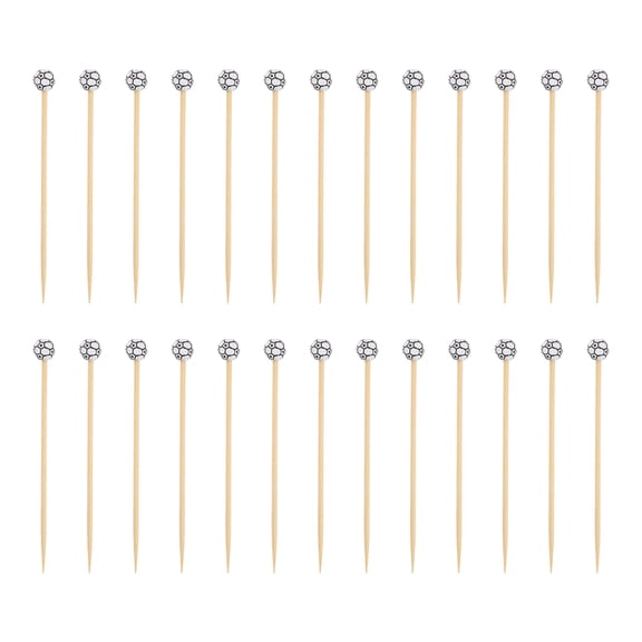 COOPHYA 100Pcs White Fruit Skewers for Atmosphere