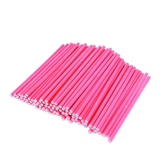 COOPHYA 100pcs Cookie and Cake Pops Sticks for Lollipop Crafts Rosy